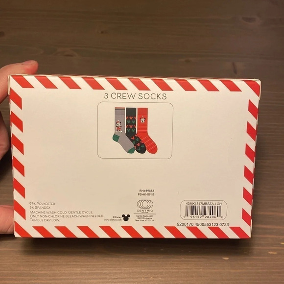 Disney Mickey Mouse Holiday Crew Socks​ - Picture 3 of 4